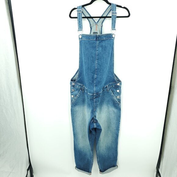 GAP Maternity Overalls Straight Leg XL Medium Indigo Blue - Picture 1 of 14